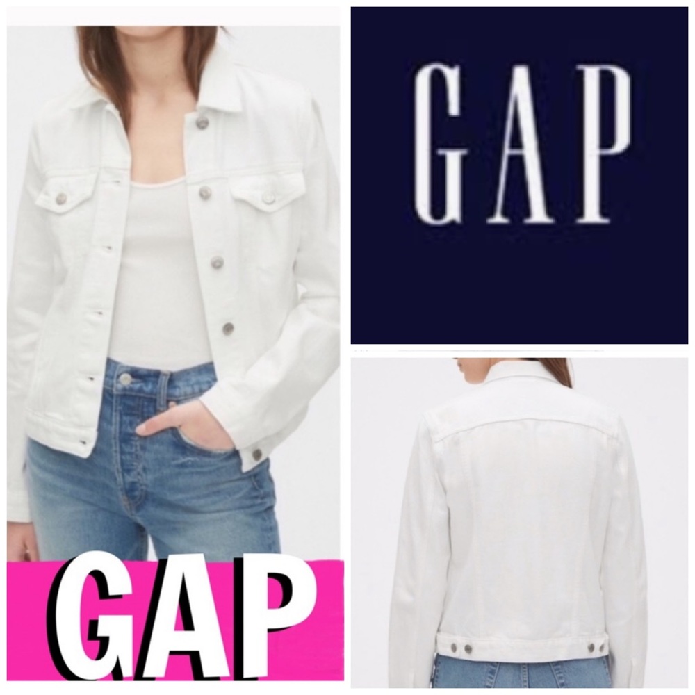 GAP WHITE DENIM JEAN JACKET